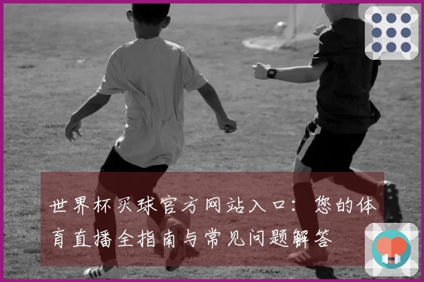世界杯买球官方网站入口：您的体育直播全指南与常见问题解答
